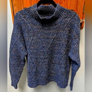 Lulu's Charcoal Mock Neck Wool Sweater